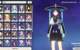 Andarilho C1+ Bis Faruzan C6 mais 5 T5 e Arma Ayaka