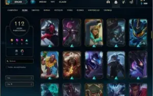 Conta prata 3 com 120 champs e 112 skins