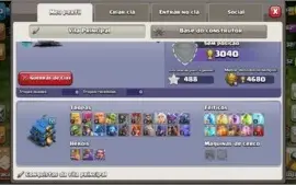 Conta de Clash of clans cv12