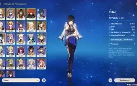 Conta AR46 com  vários personagens