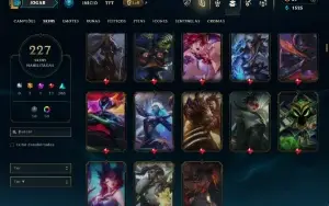 Bronze 4 com TODOS os champs e 227 Skins ( MAIN ADC )
