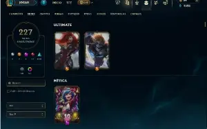Bronze 4 com TODOS os champs e 227 Skins ( MAIN ADC )