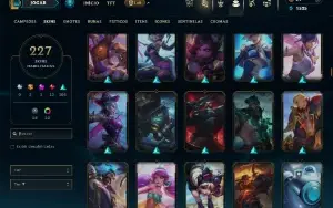 Bronze 4 com TODOS os champs e 227 Skins ( MAIN ADC )