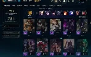 Bronze 4 com TODOS os champs e 227 Skins ( MAIN ADC )
