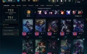 Bronze 4 com TODOS os champs e 227 Skins ( MAIN ADC )