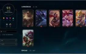 CONTA PLATINA 93 skins, 1 ultimate