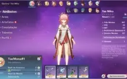 Conta Genshin Impact AR 5 com Yae Miko e Mona