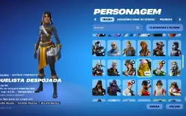 conta fortnite com mais de 120 skins,desde a temporada 5cap1