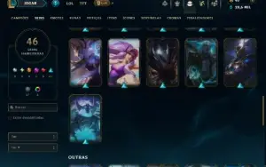 Unranked com 100 Champs e 46  Skins ( ADC / MID )