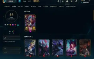 Unranked com 100 Champs e 46  Skins ( ADC / MID )