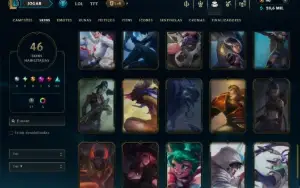 Unranked com 100 Champs e 46  Skins ( ADC / MID )