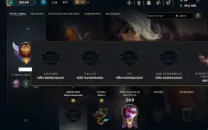 Unranked com 100 Champs e 46  Skins ( ADC / MID )