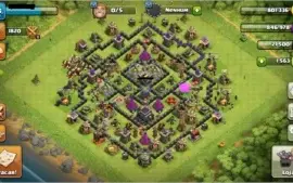 VENDO CONTA CLASH OF CLANS CV9 BEM AVANÇADO BARATO