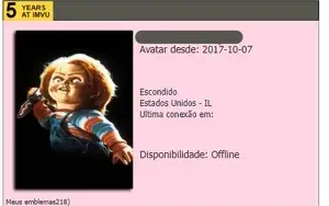 Conta de IMVU - Estilo Lil Peep +5 anos de ACC