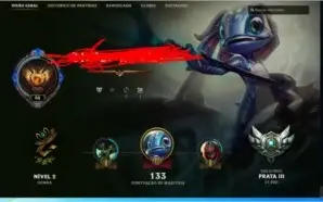 CONTA LVL 56 PRATA 3, 10 SKIN E 37 CHAMPS C/ E-MAIL
