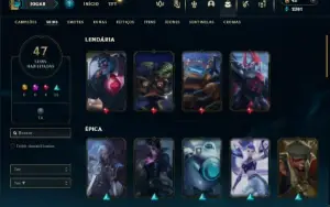 Bronze 3 com 150 Champs e 47 Skins