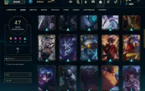Bronze 3 com 150 Champs e 47 Skins