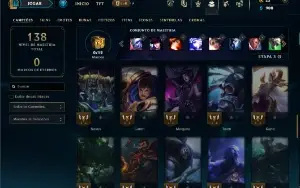 Unranked com 50 Champs e 29 Skins