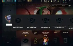 Unranked com 50 Champs e 29 Skins