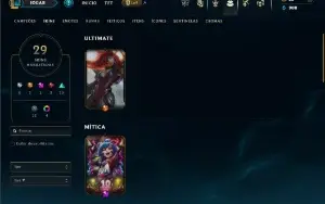 Unranked com 50 Champs e 29 Skins