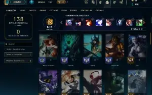 Unranked com 50 Champs e 29 Skins