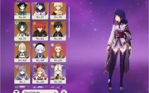 GENSHIN 8 PERSONAGENS 5 ESTRELAS AR 45