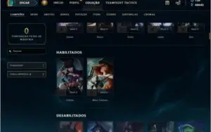Conta UNRANKED | NV 30 | 2 CAMP | 40645 ESSÊNCIAS | 130 RP