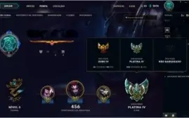 Conta de LOL - 351 Skins - Elo atual Platina IV