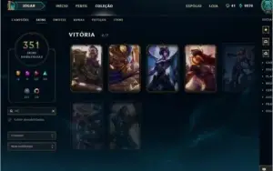 Conta de LOL - 351 Skins - Elo atual Platina IV