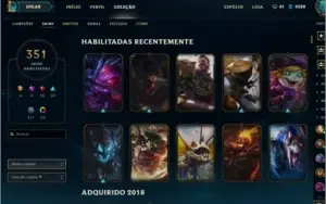 Conta de LOL - 351 Skins - Elo atual Platina IV