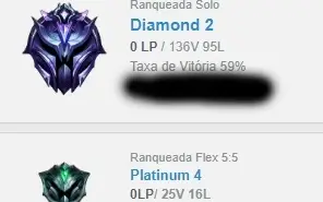 Conta League of Legends D2 | 59% WR | 322 Skins | 298 Icones