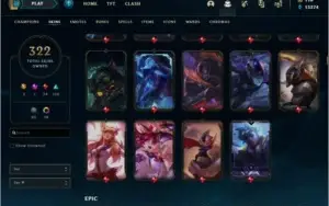 Conta League of Legends D2 | 59% WR | 322 Skins | 298 Icones
