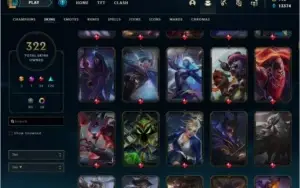 Conta League of Legends D2 | 59% WR | 322 Skins | 298 Icones