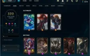 Conta League of Legends D2 | 59% WR | 322 Skins | 298 Icones