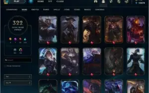 Conta League of Legends D2 | 59% WR | 322 Skins | 298 Icones