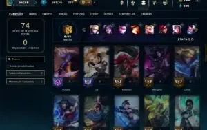 Prata 2 com 50 Champs e 45 Skins ( 1900 RP )