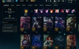Prata 2 com 50 Champs e 45 Skins ( 1900 RP )