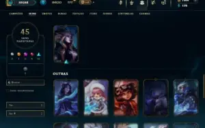 Prata 2 com 50 Champs e 45 Skins ( 1900 RP )