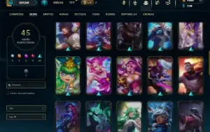 Prata 2 com 50 Champs e 45 Skins ( 1900 RP )