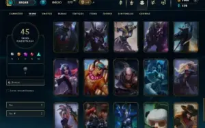 Prata 2 com 50 Champs e 45 Skins ( 1900 RP )