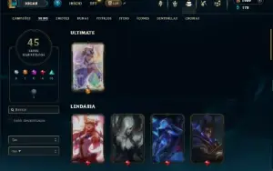 Prata 2 com 50 Champs e 45 Skins ( 1900 RP )