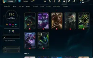 Ferro 2 com 150 Champs e 150 Skins ( SUP / JG )
