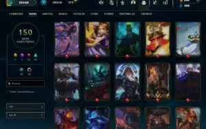 Ferro 2 com 150 Champs e 150 Skins ( SUP / JG )