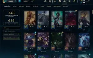 Ferro 2 com 150 Champs e 150 Skins ( SUP / JG )
