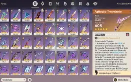 Conta GENSHIN AR60 (22*T5 + 14 armas T5) + STAR RAIL 8*T5