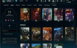 Unranked com 50 Champs e 16 Skins + 5 Fragmentos