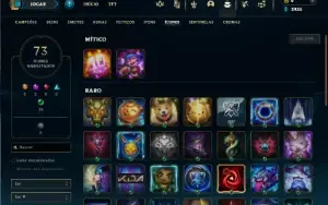 Unranked com 50 Champs e 16 Skins + 5 Fragmentos