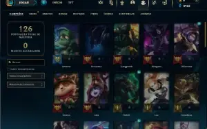 Unranked com 50 Champs e 16 Skins + 5 Fragmentos