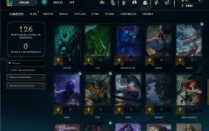 Unranked com 50 Champs e 16 Skins + 5 Fragmentos