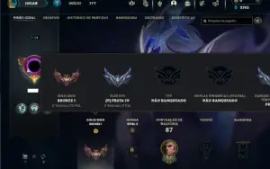 Bronze 1 com 30 Champs e 5 Skins